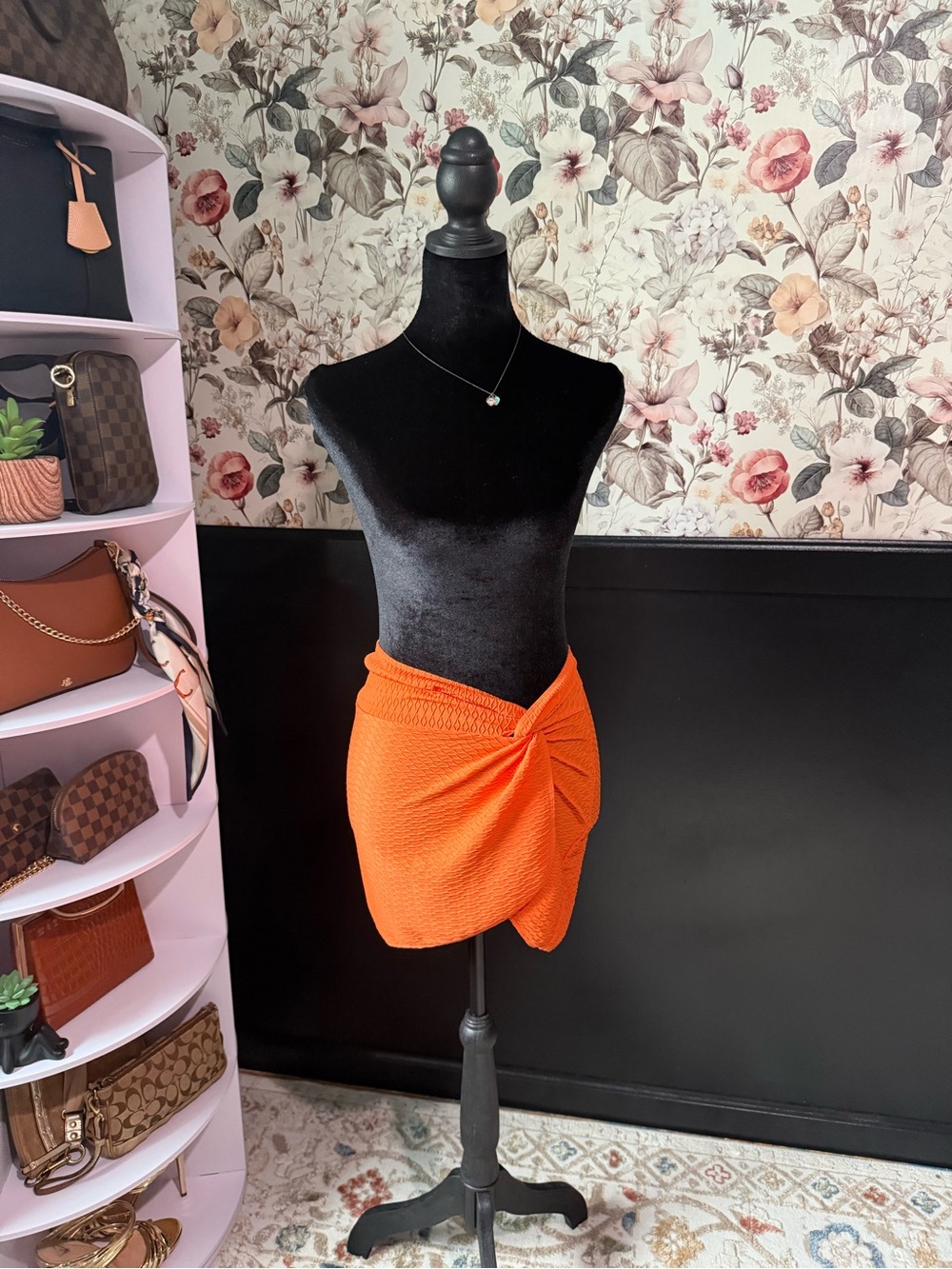Victoria's Secret Bright Orange Twist Swim Mini